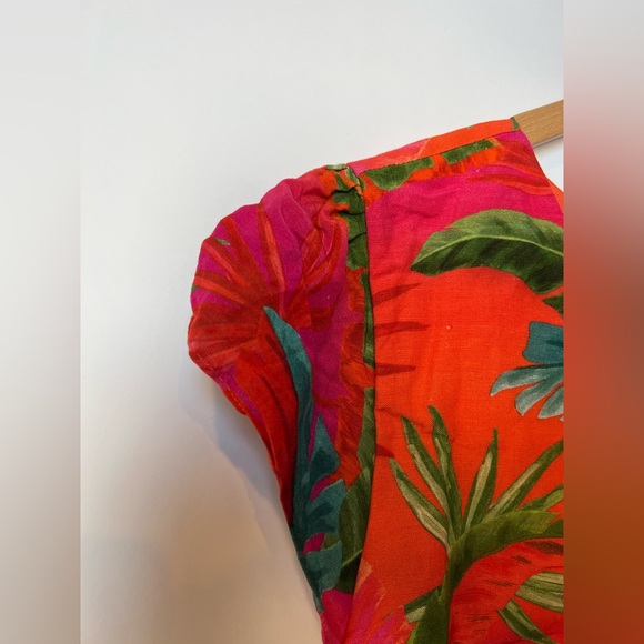 FARM Rio x Anthropologie Tropical Cut-Out Ring Detail Top XL - Picture 8 of 14